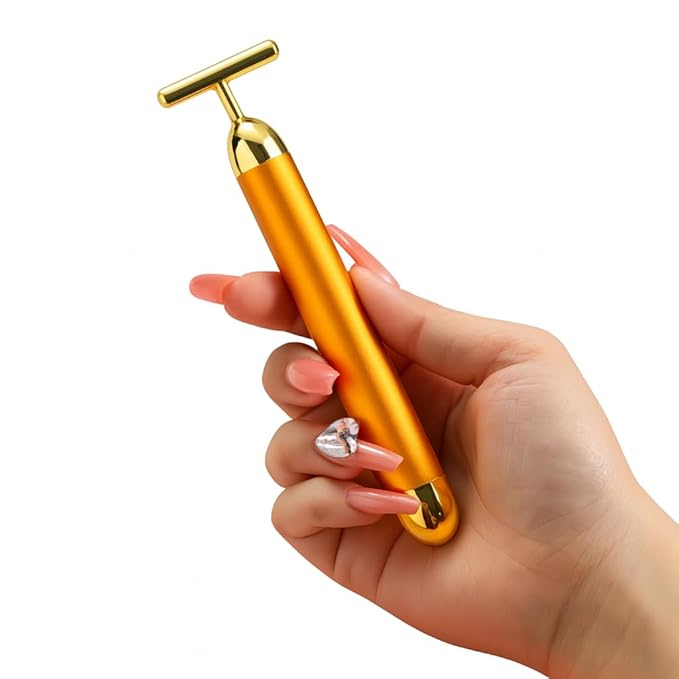 Gold Energy Beauty Bar – Electric Facial Massage Roller