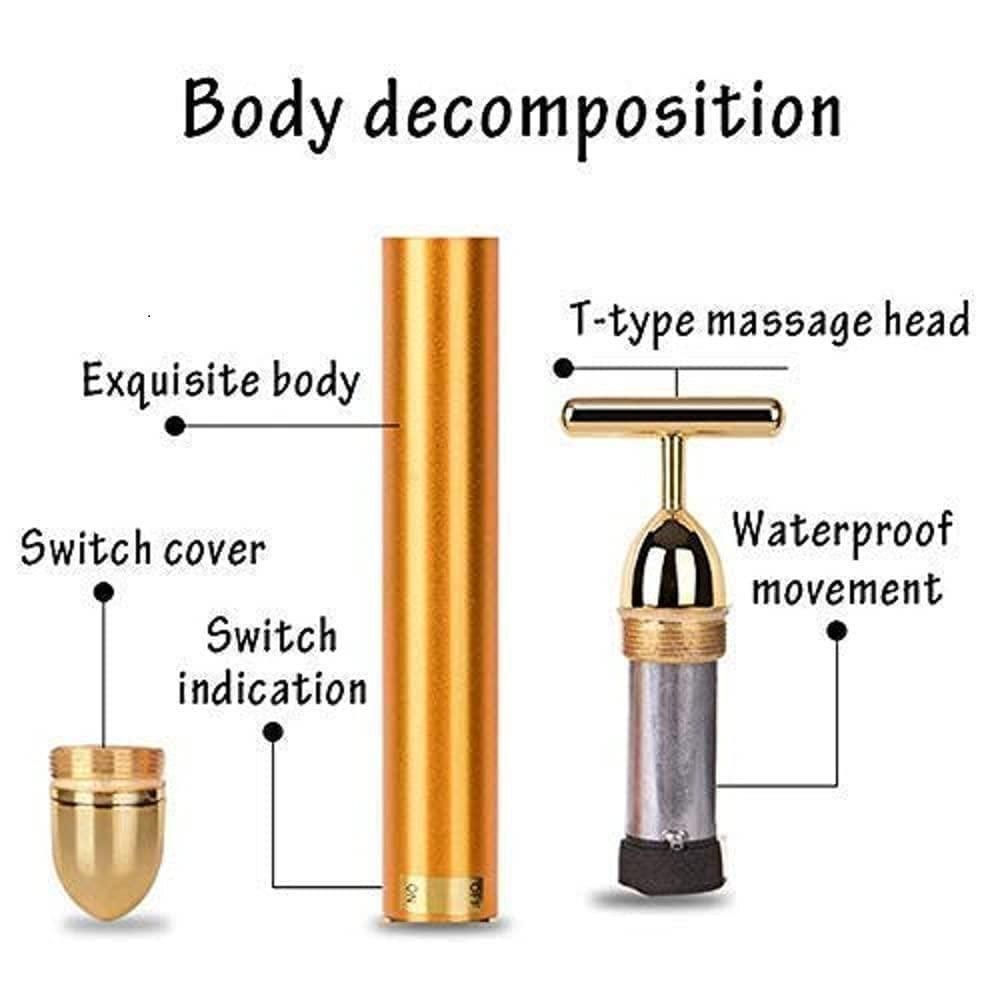 Gold Energy Beauty Bar – Electric Facial Massage Roller