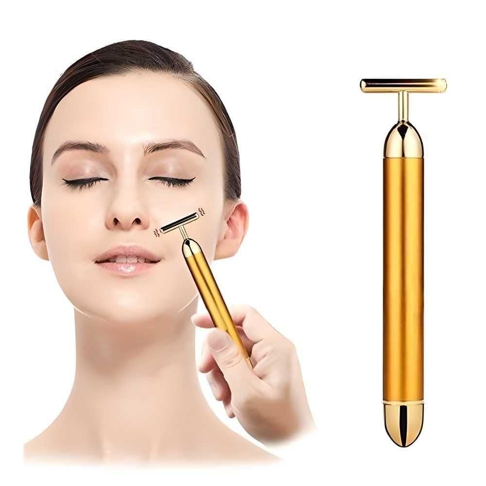 Gold Energy Beauty Bar – Electric Facial Massage Roller