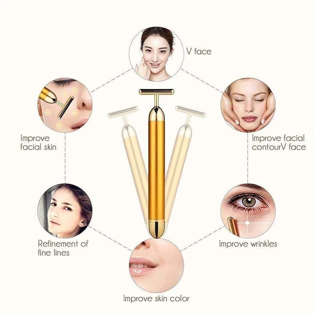 Gold Energy Beauty Bar – Electric Facial Massage Roller