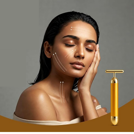 Gold Energy Beauty Bar – Electric Facial Massage Roller